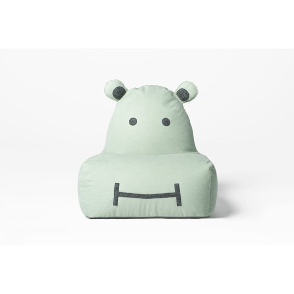 Детски пуф в цвят мента Hippo – The Brooklyn Kids-image-1
