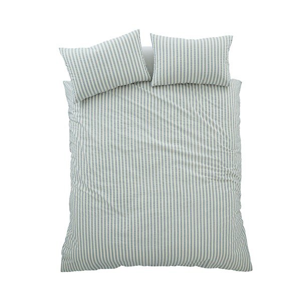 Синьо  единично  спално бельо 135x200 cm Cotton Rich Woven Stripe – Pineapple Elephant