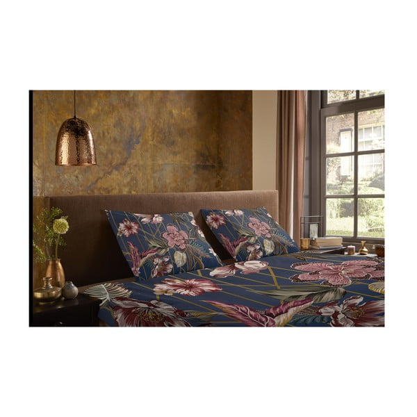 Тъмносиньо двойно удължено спално бельо от микрофибър 200x220 cm Jos – Good Morning-image-2