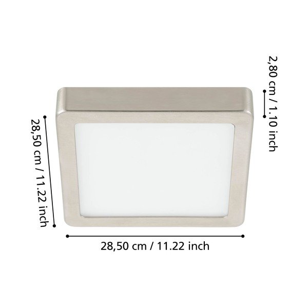Сиво LED осветително тяло за таван 28,5x28,5 cm FUEVA 5 – EGLO-image-1