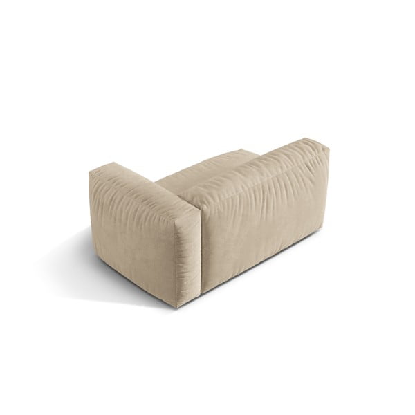 Бежов кадифен модул за диван (десен ъгъл) Martina – Micadoni -image-2