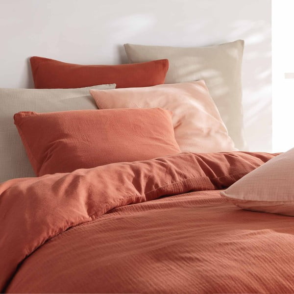 Светлозелено двойно удължено муселиново спално бельо 240x220 cm Angelia – douceur d'intérieur-image-4