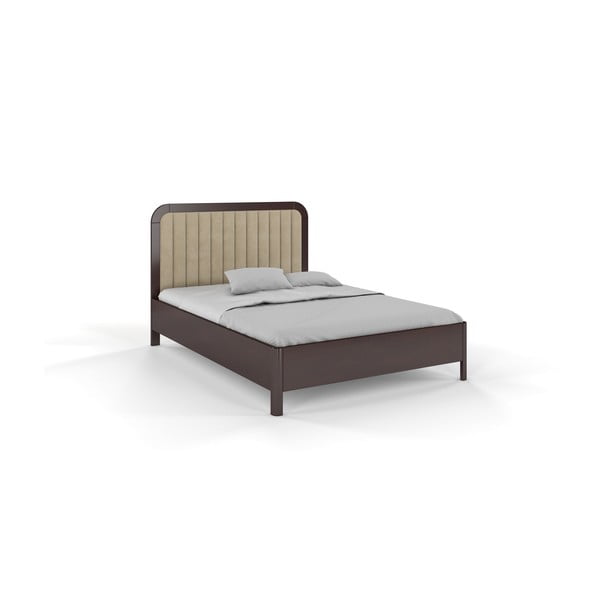 Тъмнокафяво двойно легло от букова дървесина , 160 x 200 cm Visby Modena - Skandica