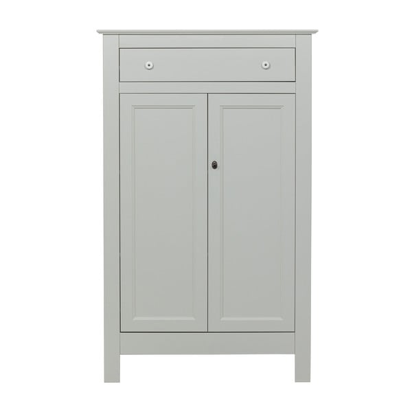 Светлосив висок заключващ се скрин от борова дървесина 93x150 cm Eva - WOOOD