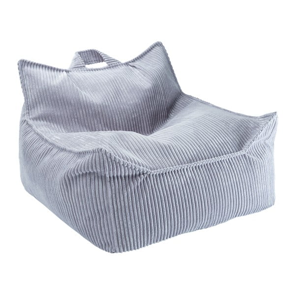 Син детски пуф от рипсено кадифе Chair – Wigiwama