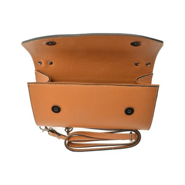 Hnědá dámská kožená kabelka Roberta M Pisa-image-4