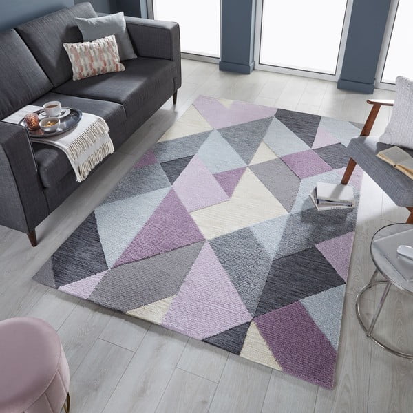 Сив и лилав килим , 120 x 170 cm Icon - Flair Rugs-image-4