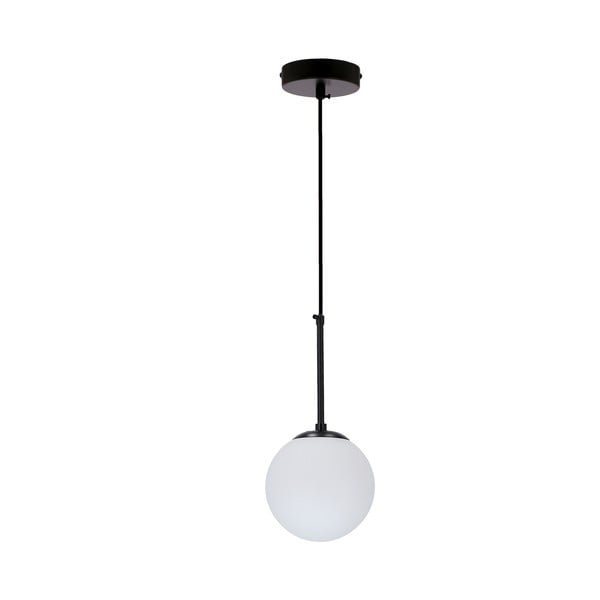 Черна висяща лампа със стъклен абажур ø 15 cm Pompei - Candellux Lighting