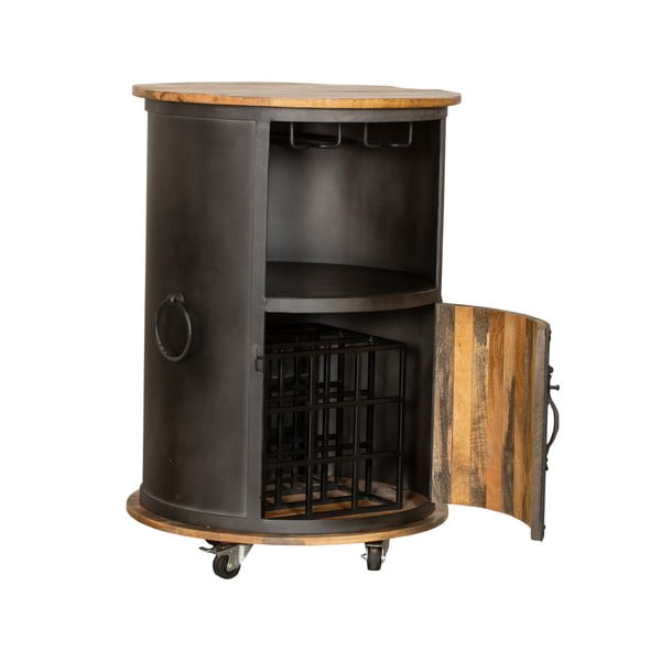 Черен метален шкаф за вино за 9 броя бутилки, 60x85 cm Luni – Interia Home & Living-image-3