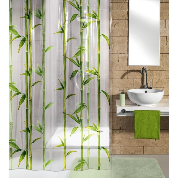 Sprchový závěs Bamboo Green, 180x200 cm