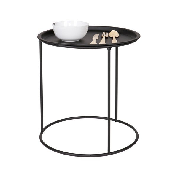 Черна масичка за кафе, Ø 40 cm Ivar - WOOOD-image-1