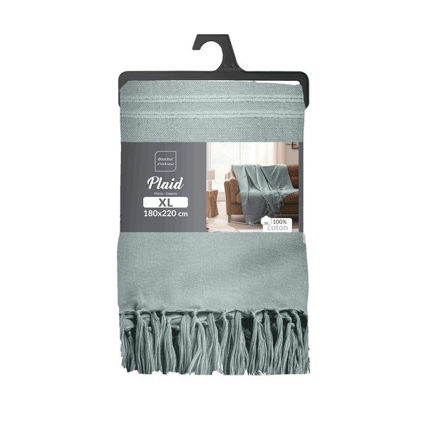 Зелено памучно покривало за легло 125x150 cm Lilia – douceur d'intérieur-image-2