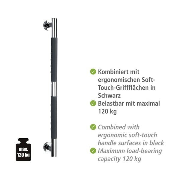 Стенен парапет за баня от неръждаема стомана Secura – Wenko-image-3