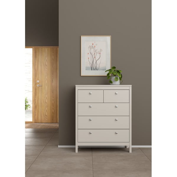 Сиво-бежов скрин 82x99x38 cm Madrid – Tvilum-image-1