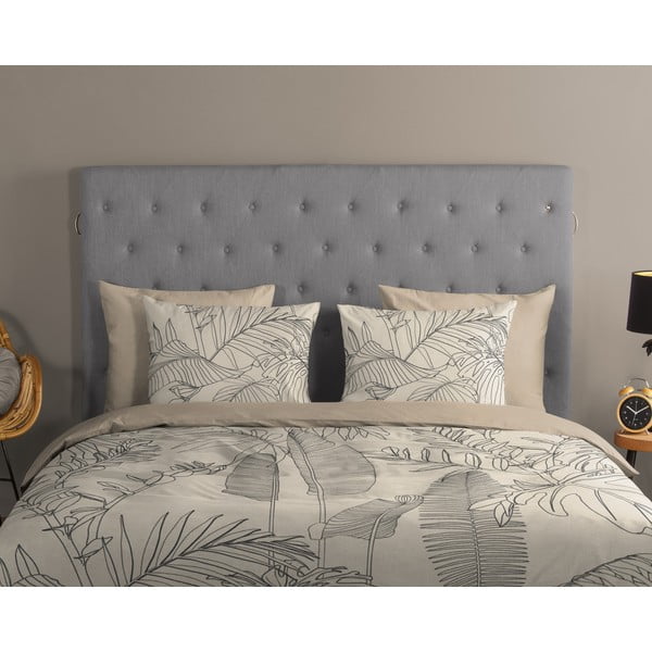 Бежово единично удължено памучно спално бельо 140x220 cm Sym – Good Morning-image-2