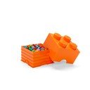 Оранжева квадратна кутия за съхранение - LEGO®