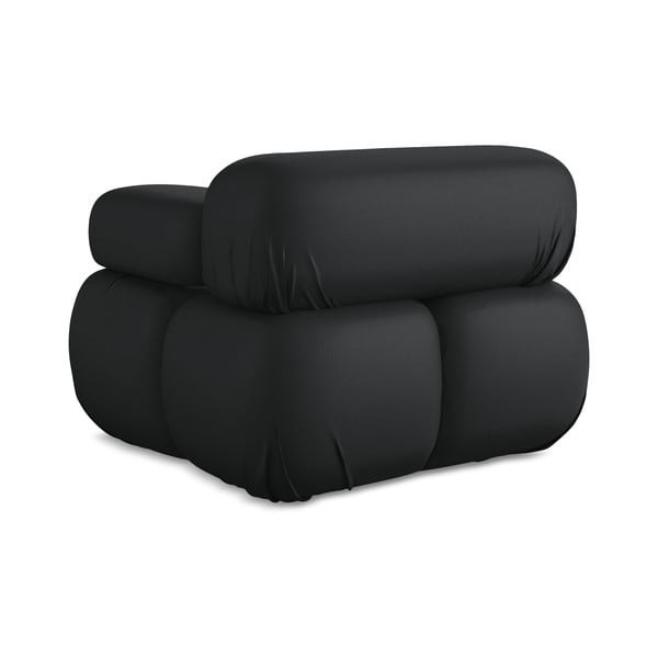 Черен модул за диван от изкуствена кожа (десен ъгъл) Lokua – Makamii-image-4