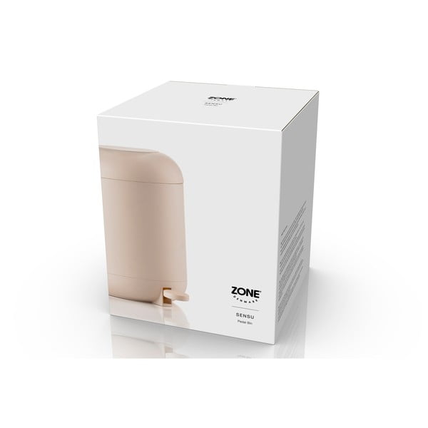 Бежово пластмасово кошче за боклук с педал 4 l Sensu – Zone-image-2