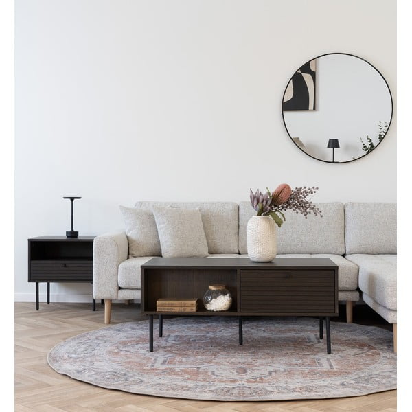 Тъмнокафява масичка за кафе от декор от дъб  50x100 cm Kyoto – House Nordic-image-1