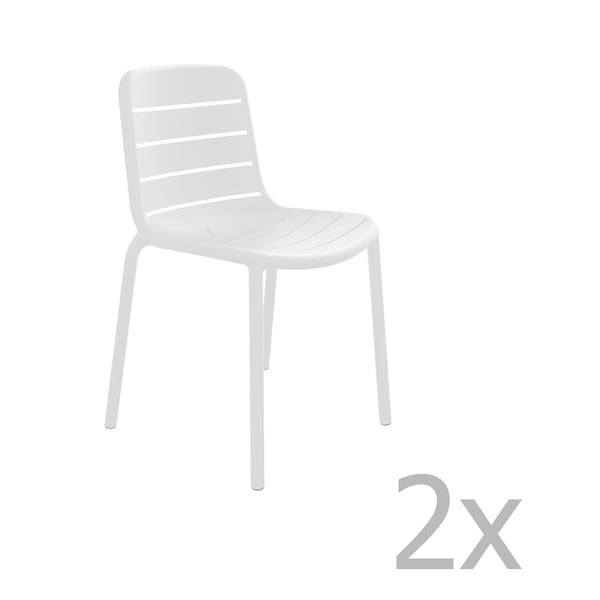 Комплект от 2 бели градински стола Gina Garden - Resol
