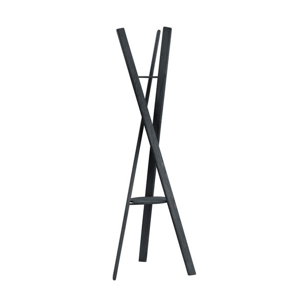 Черна стойка за връхни дрехи от масивен дъб 62x176 cm Rakku – Blomus