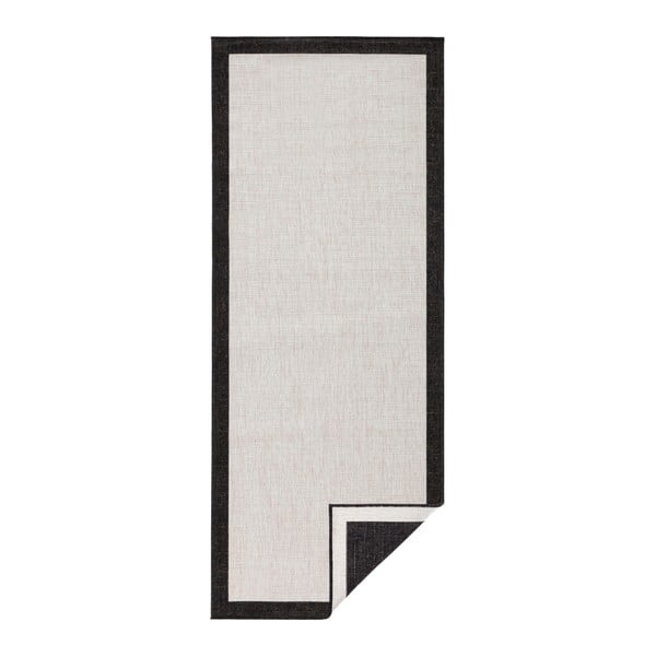 Черно-кремав килим за открито , 80 x 250 cm Panama - NORTHRUGS