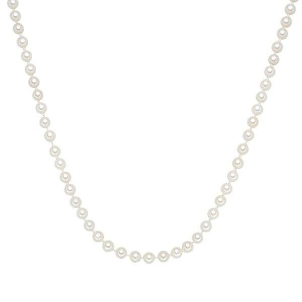 Perlový náhrdelník Muschel, bílé perly 6 mm, délka 50 cm