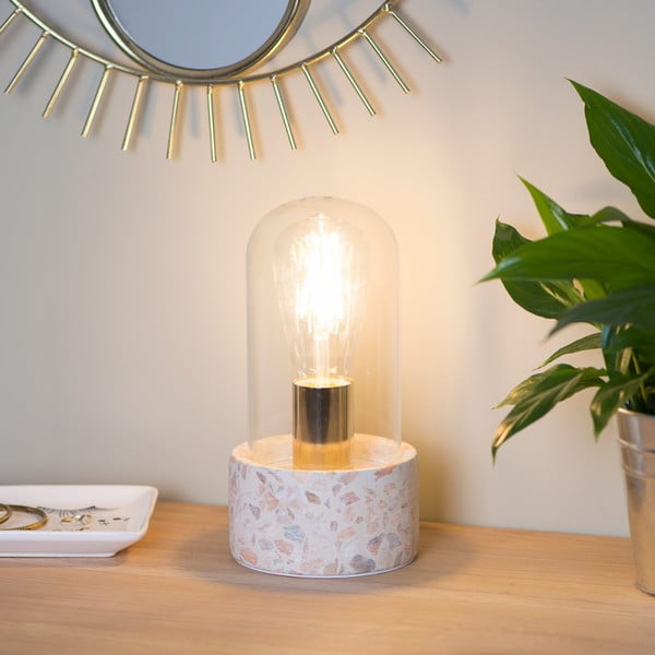 Настолна лампа с бетонна основа Terrazzo Globe Lamp - Le Studio