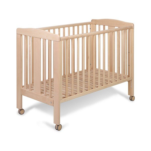 Дървено детско легло на колела с регулируема страна Qu, 60 x 120 cm - YappyKids-image-4