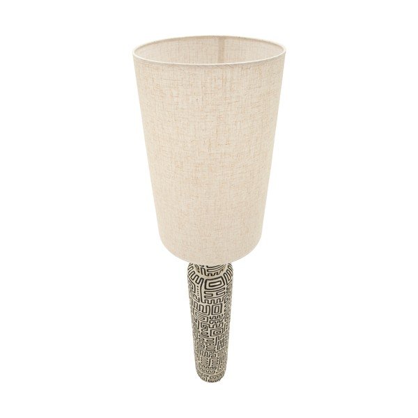 Черна/кремава подова лампа с текстилен абажур (височина 145 cm) Nairobi – Mauro Ferretti-image-4