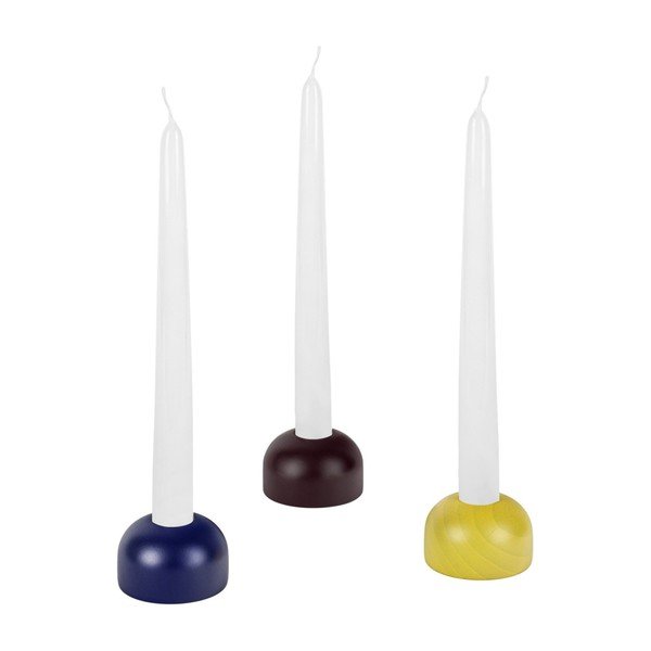 Дървени свещници в комплект 3 бр. Lums – noo.ma