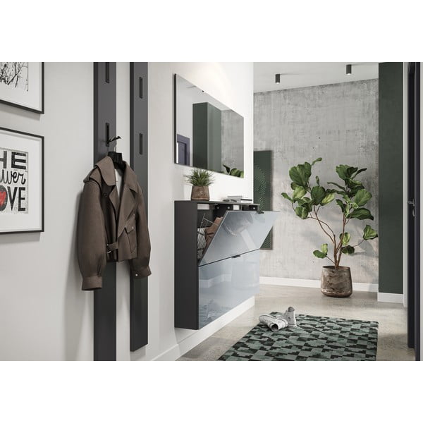 Сива стойка за обувки с панти/шарнири Valega - Germania-image-4