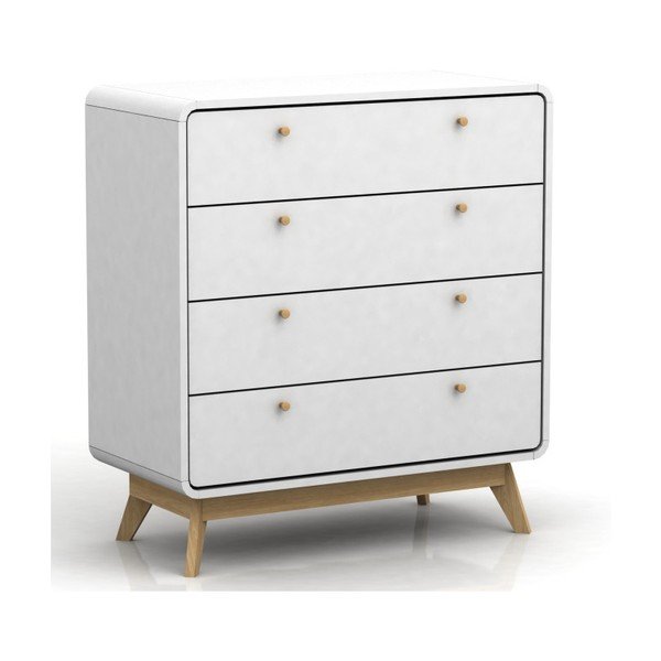 Бял висок скрин 80x88 cm Caitlin – Støraa-image-2