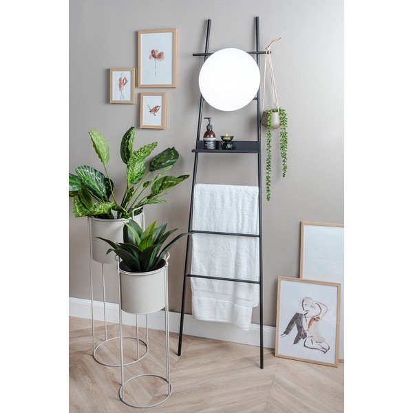 Черна декоративна стълба с огледало Glint - Leitmotiv-image-1