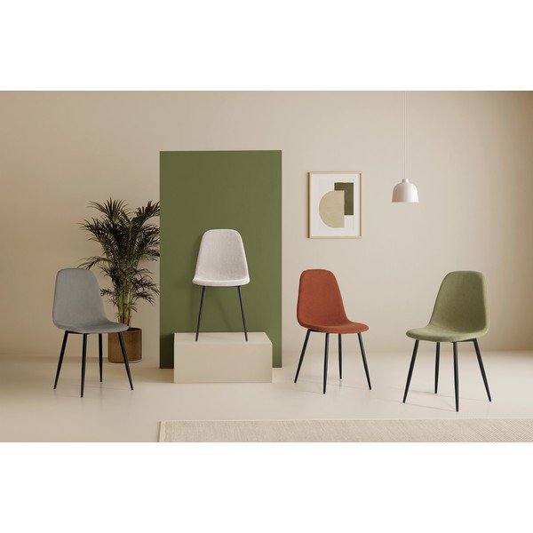 Кремави тапицирани трапезни столове в комплект 4 бр. Minka – Marckeric-image-2