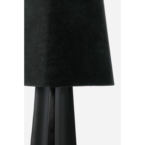 Черна метална настолна лампа с текстилен абажур (височина 61 cm) Tripura – Bizzotto-image-3