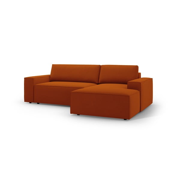 Сгъваем ъглов диван в тухлен цвят (десен ъгъл) Jodie – Micadoni Home-image-2