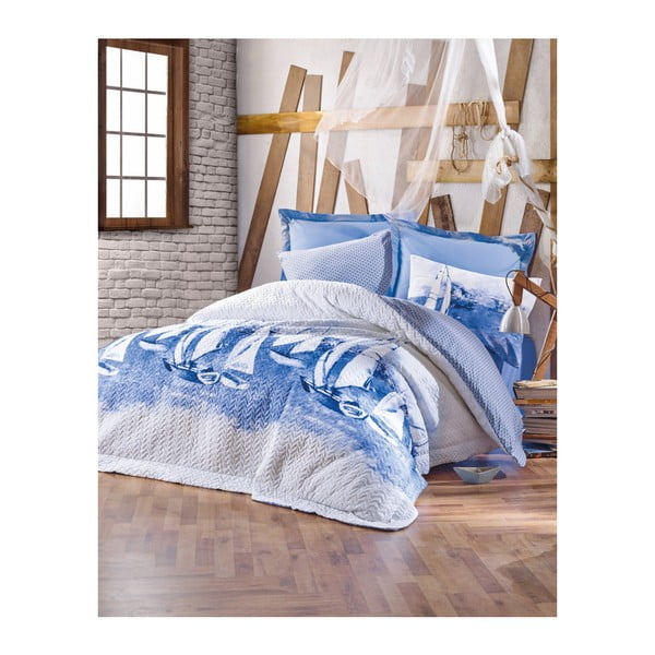 Памучно спално бельо с чаршаф за двойно легло Ruhna Pello, 220 x 230 cm - Mijolnir
