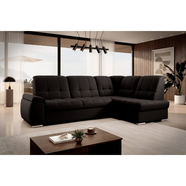 Кафяв разтегателен ъглов диван с място за съхранение (десен ъгъл L форма) Sado – ELTAP-image-4