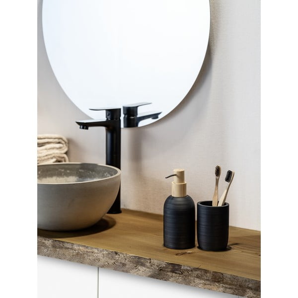 Черна чаша за четки за зъби от полиресин Altavalle – Wenko-image-1