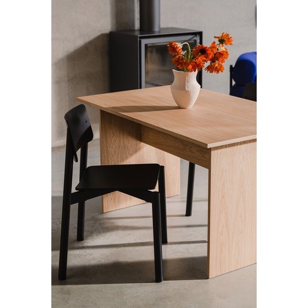 Черен трапезен стол за подреждане Wem – noo.ma-image-1