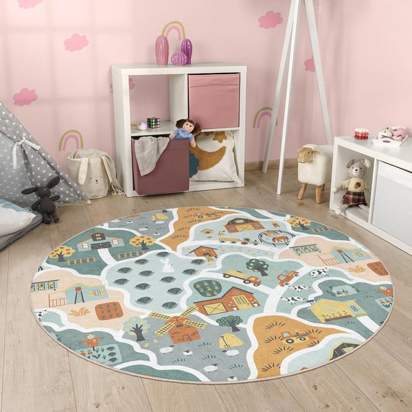 Детско килимче за игра подходящо за пране ø150 cm Farmer's Life – Mila Home-image-4