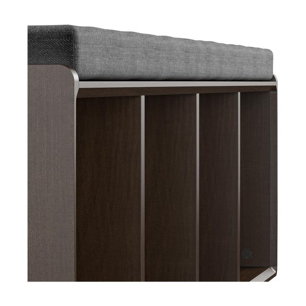 Кафяв шкаф за обувки с пейка Brittany - Novogratz-image-1