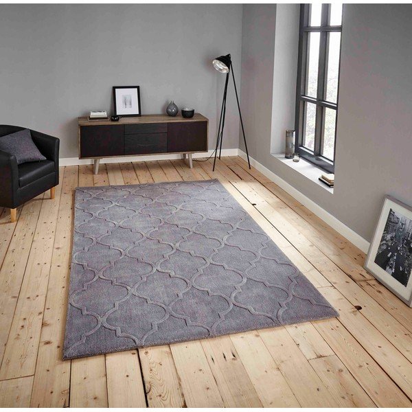 Сив килим Puro, 150 x 230 cm Hong Kong - Think Rugs-image-1