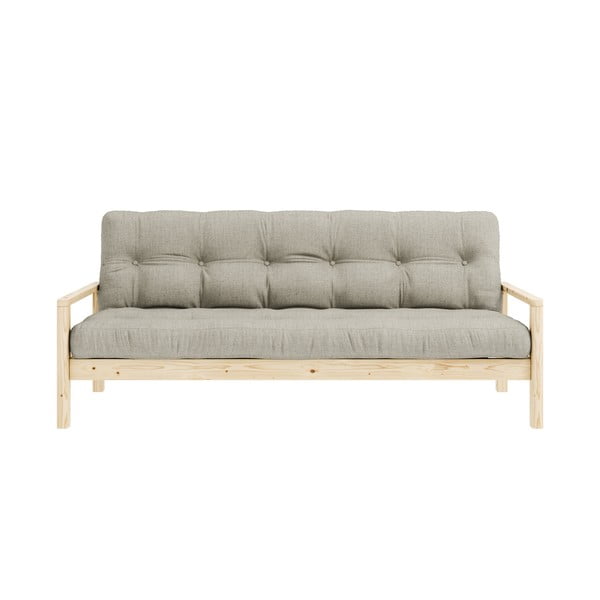 Бежов ленен разтегателен диван 205 cm Knob - Karup Design