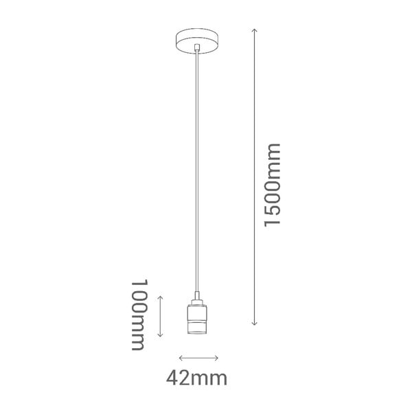 Черна висяща лампа без абажур Vintage - SULION-image-2