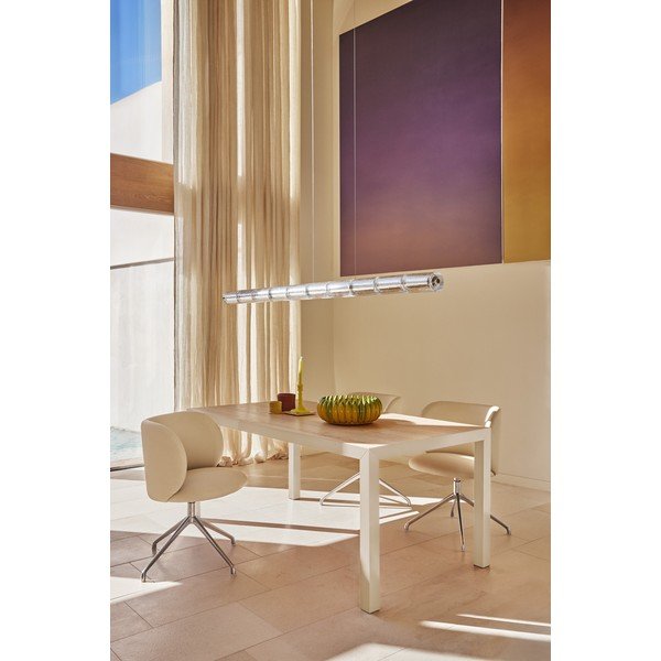 Трапезна маса с дъбова дървена плоскост 75x180 cm Alma – Teulat-image-1