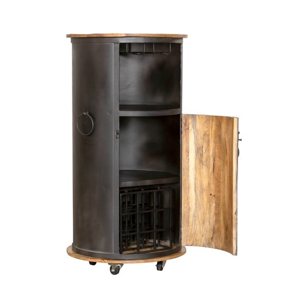 Черен метален шкаф за вино за 9 броя бутилки, 60x115 cm Luni – Interia Home & Living-image-4