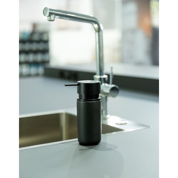 Черен керамичен дозатор за сапун Black Outdoor Kitchen Silo - Wenko-image-1