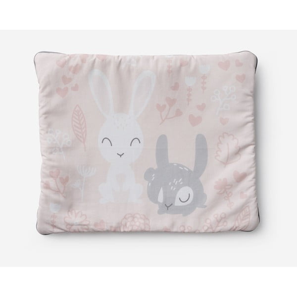 Розова декоративна възглавница за деца , 45 x 50 cm Bunnies - Pinio